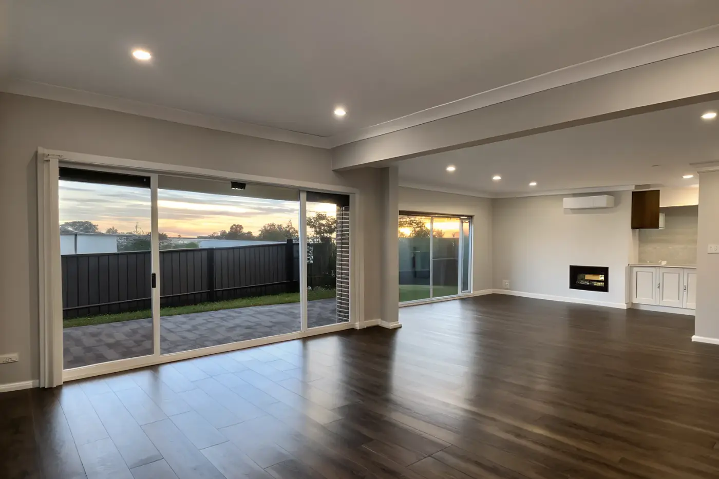 A finished new build interior, cleaned and ready for handover